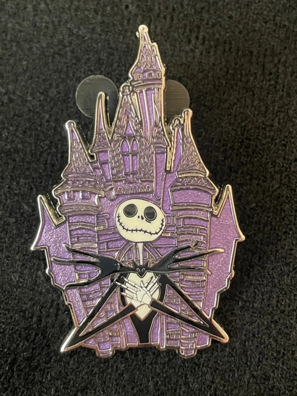 Disney The Nightmare Before Christmas Castle Enamel Pin - Purple & Black
